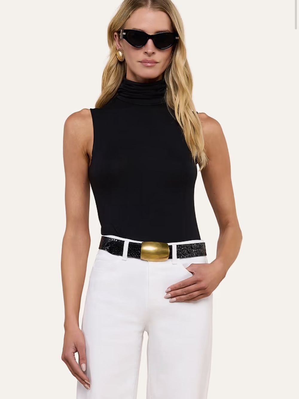 L’AGENCE Ceci Sleevless Mock Turtleneck